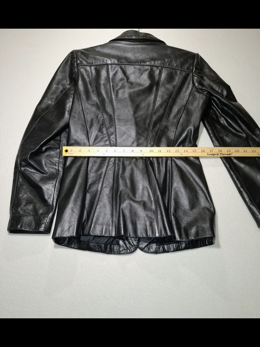Vintage 80's Wilson Black Leather Tailored Jacket - Picture 3 of 14